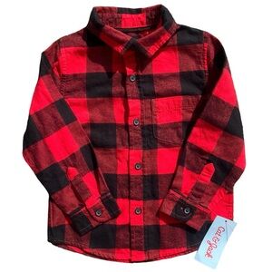 Toddler Boys’ Long Sleeve Flannel Shirt - Cat & Jack- 3T